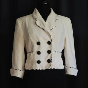 Moschino Cheap & Chic 1980's Cropped Cotton Jacket - Italy
